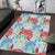 Palaka with Honu and Plumeria Area Rug Hawaiian Heritage Spirit - Polynesian Pride