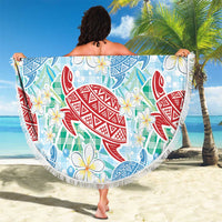 Palaka with Honu and Plumeria Beach Blanket Hawaiian Heritage Spirit - Polynesian Pride
