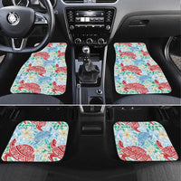 Palaka with Honu and Plumeria Car Mats Hawaiian Heritage Spirit - Polynesian Pride