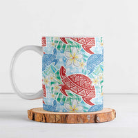 Palaka with Honu and Plumeria Ceramic Mug Hawaiian Heritage Spirit - Polynesian Pride