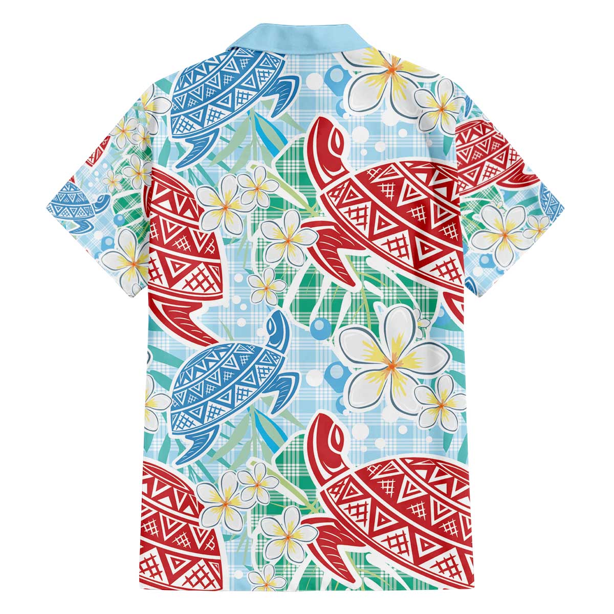 Palaka with Honu and Plumeria Family Matching Off The Shoulder Long Sleeve Dress and Hawaiian Shirt Hawaiian Heritage Spirit - Polynesian Pride