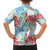 Palaka with Honu and Plumeria Family Matching Off Shoulder Short Dress and Hawaiian Shirt Hawaiian Heritage Spirit - Polynesian Pride