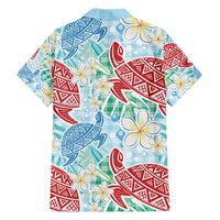 Palaka with Honu and Plumeria Family Matching Off Shoulder Short Dress and Hawaiian Shirt Hawaiian Heritage Spirit - Polynesian Pride