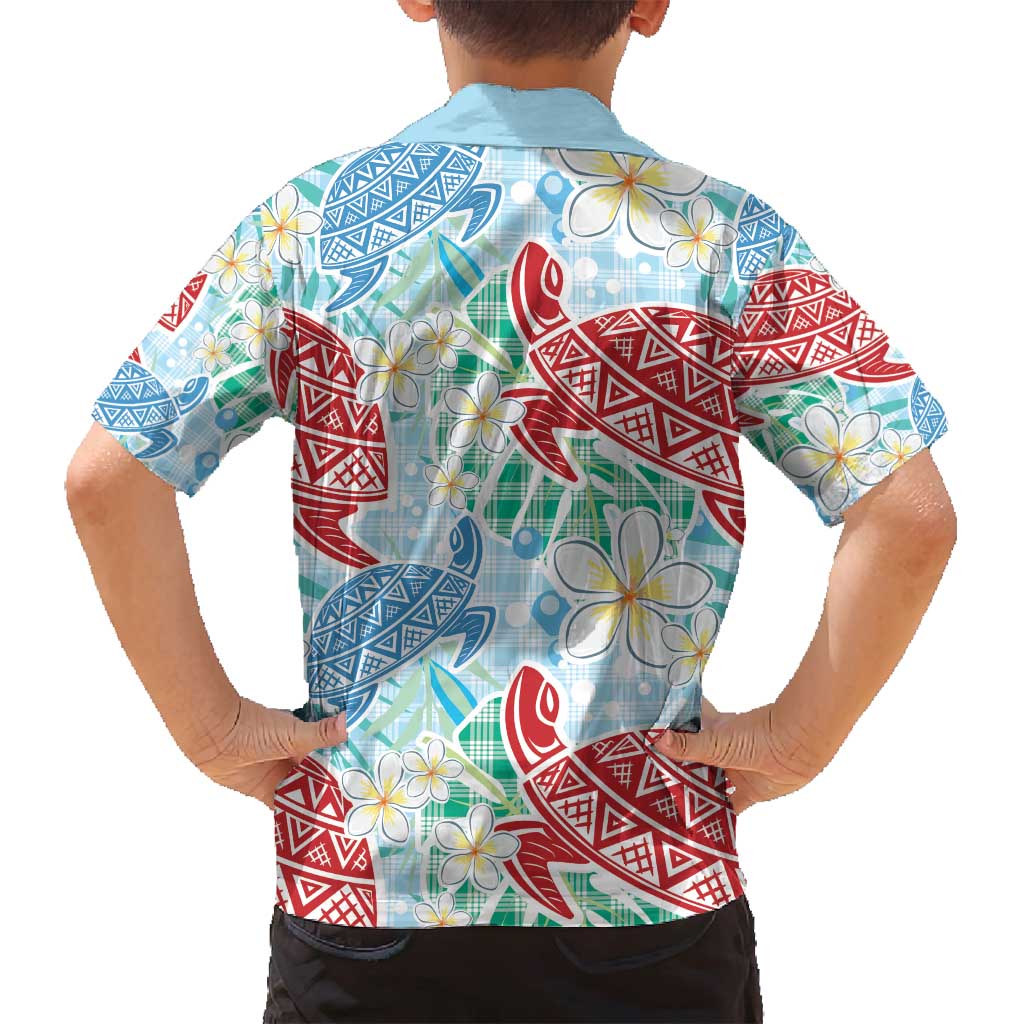 Palaka with Honu and Plumeria Family Matching Puletasi and Hawaiian Shirt Hawaiian Heritage Spirit - Polynesian Pride