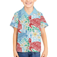 Palaka with Honu and Plumeria Family Matching Puletasi and Hawaiian Shirt Hawaiian Heritage Spirit - Polynesian Pride