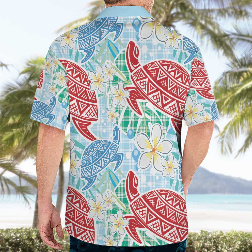 Palaka with Honu and Plumeria Hawaiian Shirt Hawaiian Heritage Spirit - Polynesian Pride