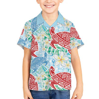 Palaka with Honu and Plumeria Hawaiian Shirt Hawaiian Heritage Spirit - Polynesian Pride
