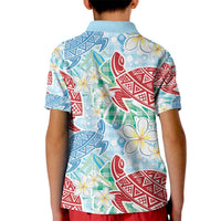Palaka with Honu and Plumeria Kid Polo Shirt Hawaiian Heritage Spirit - Polynesian Pride