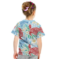 Palaka with Honu and Plumeria Kid T Shirt Hawaiian Heritage Spirit - Polynesian Pride