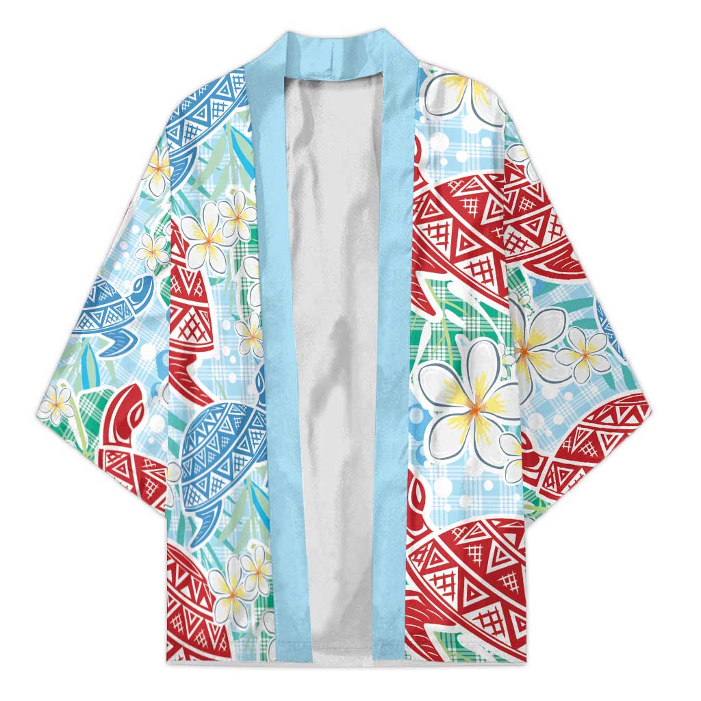 Palaka with Honu and Plumeria Kimono Hawaiian Heritage Spirit - Polynesian Pride