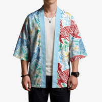 Palaka with Honu and Plumeria Kimono Hawaiian Heritage Spirit - Polynesian Pride