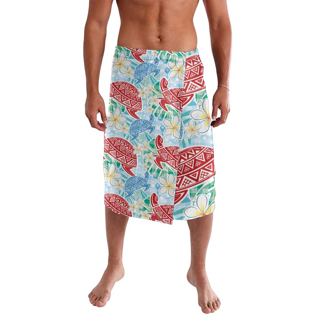 Palaka with Honu and Plumeria Lavalava Hawaiian Heritage Spirit - Polynesian Pride