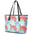 Palaka with Honu and Plumeria Leather Tote Bag Hawaiian Heritage Spirit - Polynesian Pride