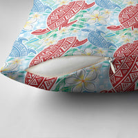 Palaka with Honu and Plumeria Pillow Cover Hawaiian Heritage Spirit - Polynesian Pride