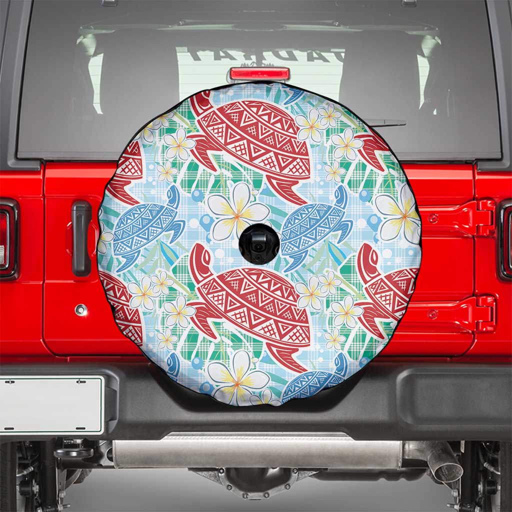 Palaka with Honu and Plumeria Spare Tire Cover Hawaiian Heritage Spirit - Polynesian Pride