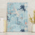 Blue Palaka Crane and Flowers Canvas Wall Art Japan Heritage Spirit - Polynesian Pride