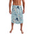 Blue Palaka Crane and Flowers Lavalava Japan Heritage Spirit - Polynesian Pride