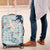 Blue Palaka Crane and Flowers Luggage Cover Japan Heritage Spirit - Polynesian Pride