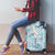 Blue Palaka Crane and Flowers Luggage Cover Japan Heritage Spirit - Polynesian Pride