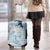 Blue Palaka Crane and Flowers Luggage Cover Japan Heritage Spirit - Polynesian Pride