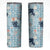 Blue Palaka Crane and Flowers Skinny Tumbler Japan Heritage Spirit - Polynesian Pride