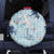 Blue Palaka Crane and Flowers Spare Tire Cover Japan Heritage Spirit - Polynesian Pride