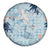 Blue Palaka Crane and Flowers Spare Tire Cover Japan Heritage Spirit - Polynesian Pride