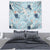 Blue Palaka Crane and Flowers Tapestry Japan Heritage Spirit - Polynesian Pride