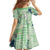 Green Palaka Crane and Flowers Family Matching Summer Maxi Dress and Hawaiian Shirt Japan Heritage Spirit - Polynesian Pride