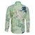 Green Palaka Crane and Flowers Family Matching Summer Maxi Dress and Hawaiian Shirt Japan Heritage Spirit - Polynesian Pride