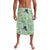 Green Palaka Crane and Flowers Lavalava Japan Heritage Spirit - Polynesian Pride