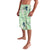 Green Palaka Crane and Flowers Lavalava Japan Heritage Spirit - Polynesian Pride