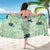 Green Palaka Crane and Flowers Sarong Japan Heritage Spirit - Polynesian Pride