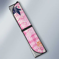 Pink Palaka Crane and Flowers Auto Sun Shade Japan Heritage Spirit - Polynesian Pride