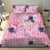 Pink Palaka Crane and Flowers Bedding Set Japan Heritage Spirit - Polynesian Pride