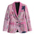 Pink Palaka Crane and Flowers Blazer Japan Heritage Spirit - Polynesian Pride