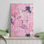Pink Palaka Crane and Flowers Canvas Wall Art Japan Heritage Spirit - Polynesian Pride