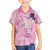 Pink Palaka Crane and Flowers Family Matching Off Shoulder Maxi Dress and Hawaiian Shirt Japan Heritage Spirit - Polynesian Pride