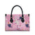Pink Palaka Crane and Flowers Leather Bag Japan Heritage Spirit - Polynesian Pride