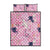Pink Palaka Crane and Flowers Quilt Bed Set Japan Heritage Spirit - Polynesian Pride
