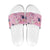 Pink Palaka Crane and Flowers Slide Sandals Japan Heritage Spirit - Polynesian Pride