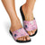 Pink Palaka Crane and Flowers Slide Sandals Japan Heritage Spirit - Polynesian Pride
