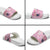 Pink Palaka Crane and Flowers Slide Sandals Japan Heritage Spirit - Polynesian Pride