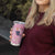 Pink Palaka Crane and Flowers Tumbler Cup Japan Heritage Spirit - Polynesian Pride