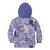 Purple Palaka Crane and Flowers Kid Hoodie Japan Heritage Spirit - Polynesian Pride