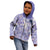 Purple Palaka Crane and Flowers Kid Hoodie Japan Heritage Spirit - Polynesian Pride
