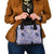 Purple Palaka Crane and Flowers Shoulder Handbag Japan Heritage Spirit - Polynesian Pride