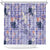 Purple Palaka Crane and Flowers Shower Curtain Japan Heritage Spirit - Polynesian Pride