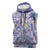 Purple Palaka Crane and Flowers Sleeveless Zip Hoodie Japan Heritage Spirit - Polynesian Pride