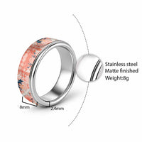Red Palaka Crane and Flowers Classic Ring Japan Heritage Spirit - Polynesian Pride